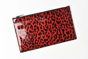 Unused Saint Laurent Paris Flap Pouch Clutch Bag Rouge Black