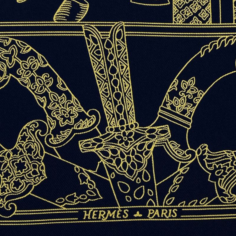 Rare Like New Hermes Carre 90 Silk Scarf Splendeur DES Maharajas Splendor Black