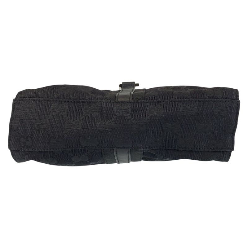 Gucci Jackie Black GG Canvas/leather 001 3734 Shoulder Bag Women 504838