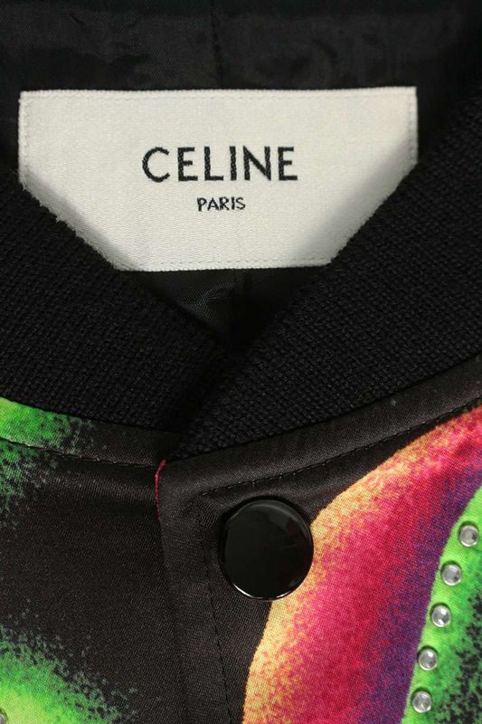 Celine 22SS 2v30h354q Satin Artist Teddy Blouson Men's 50