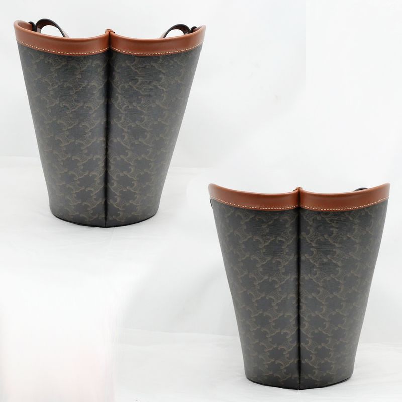 Celine Coufan Brown Triomphe Canvas Tote Bag Multicolor Logo Ladies