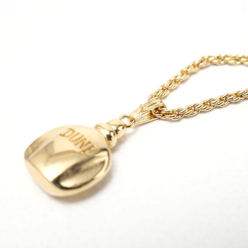 Christian DIOR Necklace Perfume Bottle Perfume Motif CD Logo Gold 20250901