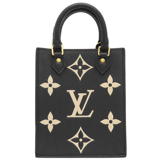 Louis Vuitton 2way Bag Petite Sac Pla Bicolor Monogram Empreinte Black and