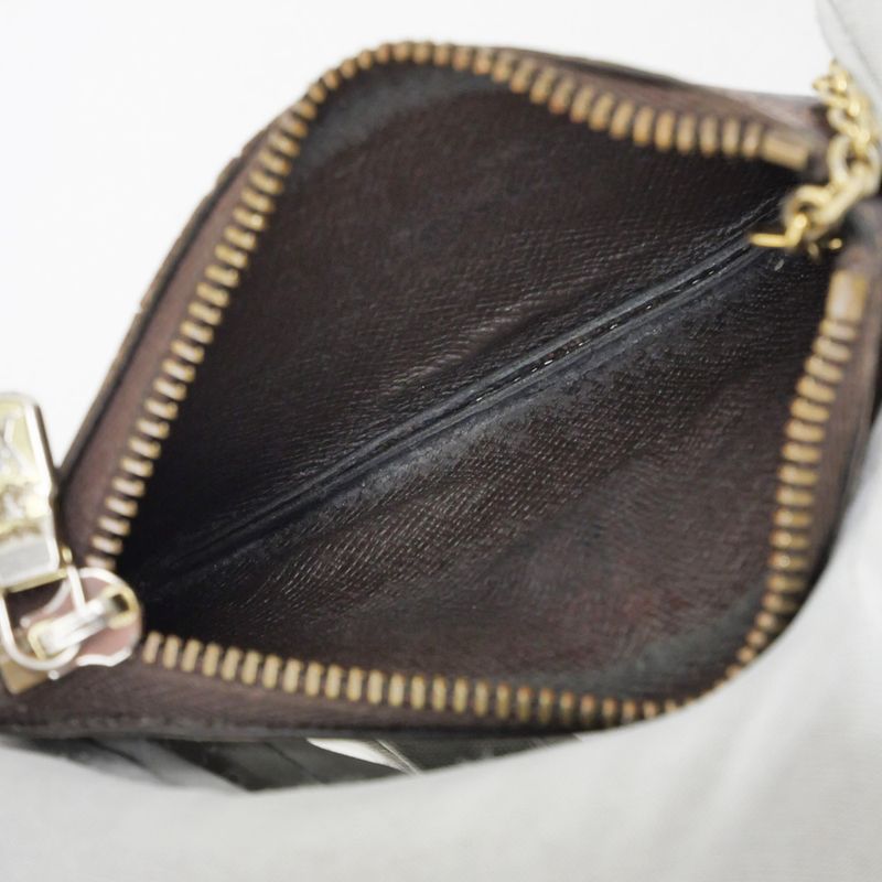 Louis Vuitton Pochette -cles Coin Case Key-ring Damier Brown N62658