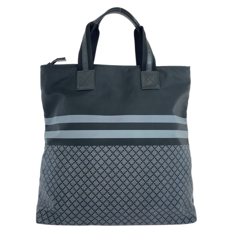 Gucci Diamante Sherry Line Black Gray Tote Shoulder Bag Business Bag Men 504612