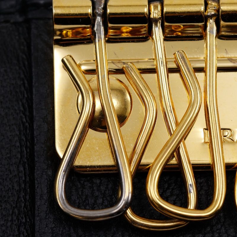 Prada Logo Hardware 6-rib Leather _ Key Case