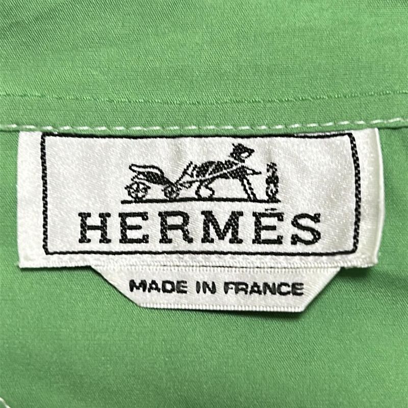 Hermes Blouson Size 41 Women - Green Short Sleeves / Zip Up / Spring / Fall