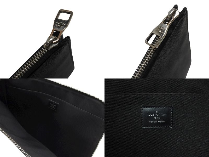 Louis Vuitton Pochette Jour GM Damier Graphite Black Gray Silver Clutch — view 8