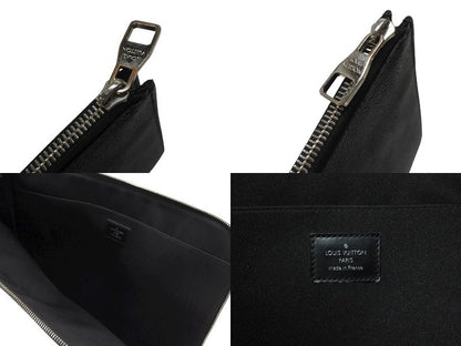 Louis Vuitton Pochette Jour GM Damier Graphite Black Gray Silver Clutch — view 8