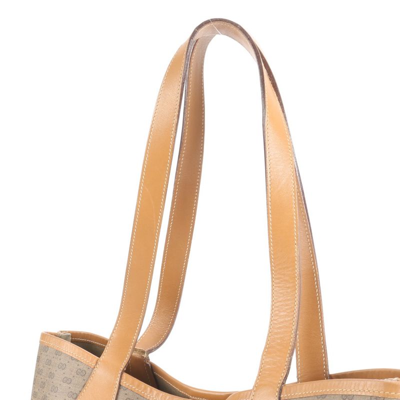 Gucci Micro GG Sherry Line Interlocking G Leather Tote Bag Shoulder Business A4