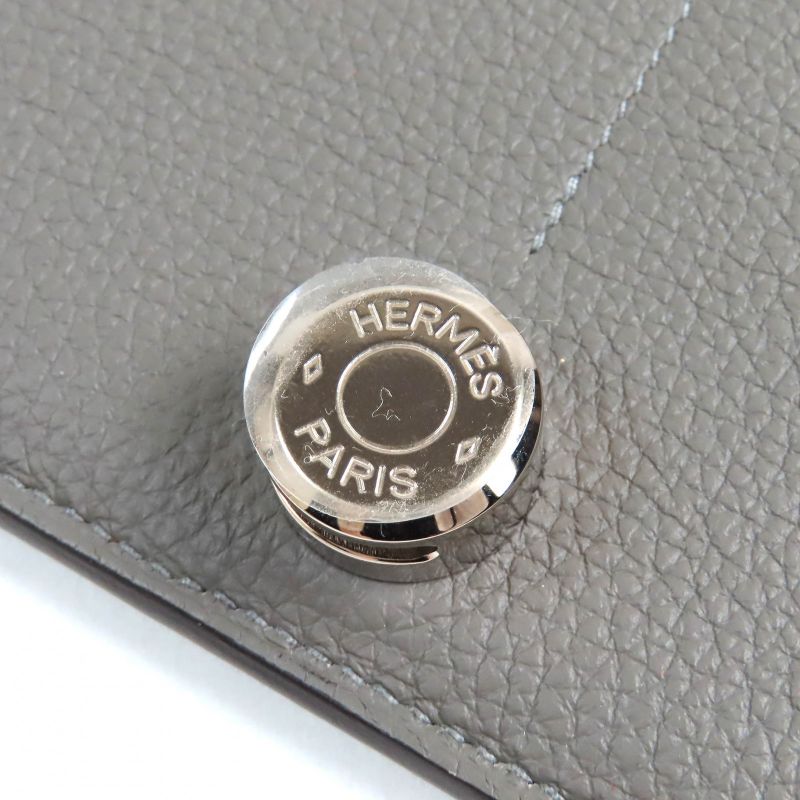 Hermes Dogon GM Duo Grimayer Silver Hardware Serie Button Togo Long Wallet