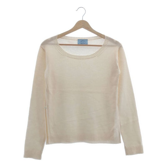 Prada - Side Slit Pullover Knit - Ivory - Women's