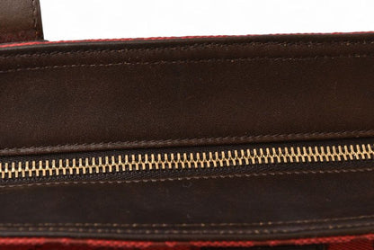 Gucci Tote Shoulder Bag Gucci Coated Canvas GG Dar Cles Red Sherry 308928