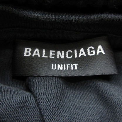 21aw Balenciaga 662718 T3212 Destroyed Knit Hoodie Black Campaign Logo XS