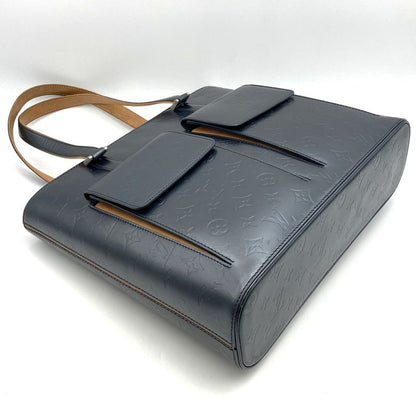 Louis Vuitton M55105 Wilwood Tote Bag Monogram Matte Leather Navy Women Men