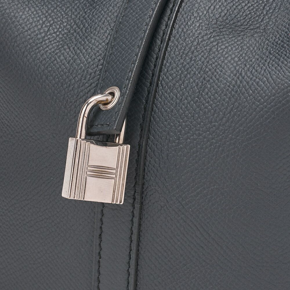 Hermes Handbag Picotin Lock MM Epson Blue De Prusse Blue De Prusse (silver