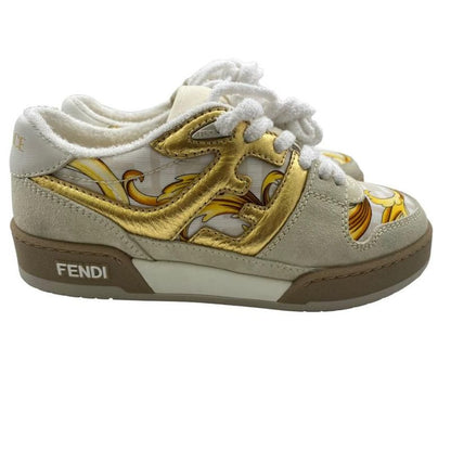 Fendi X Versace Fendace White Satin Print Low Top White 35 (22cm (8.66in))