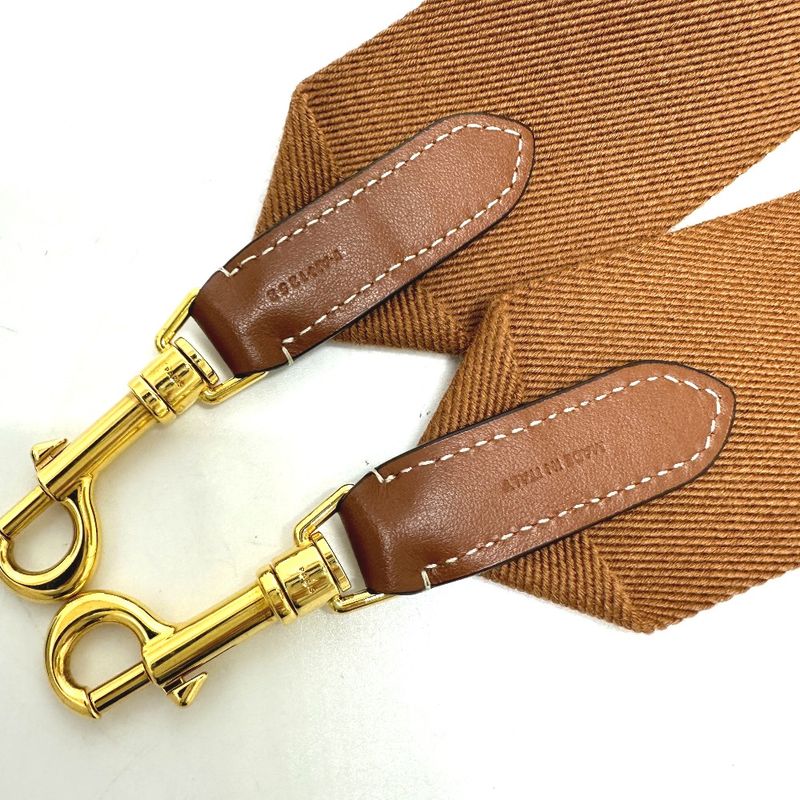 Celine Shoulder Strap Logo Canvas/leather Brown