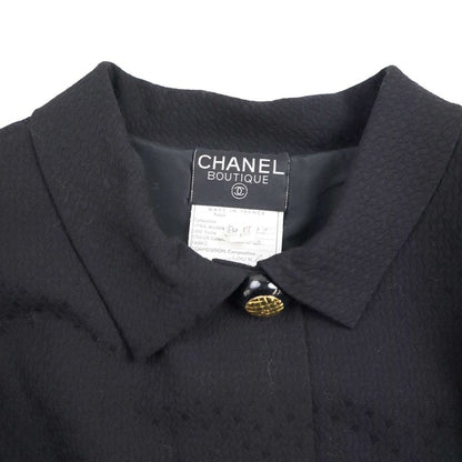 Chanel Vintage Jacket&skirt Vintage Setup Black 38