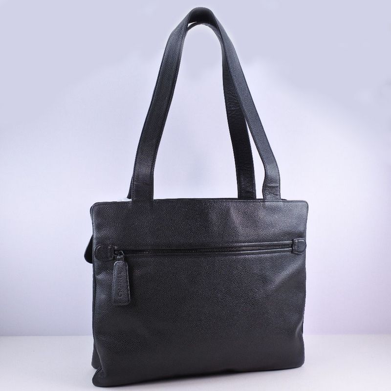 Chanel Shoulder Tote Caviar Skin Black Ladies Tote Bag