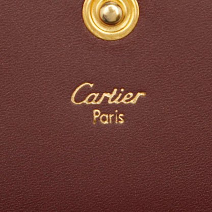 Cartier Must Line Bordeaux Wine Red Leather Ladies Cartier