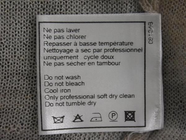 CHANEL P12374v00538 Logo Cashmere Short Sleeve Shirt Cardigan Size 36