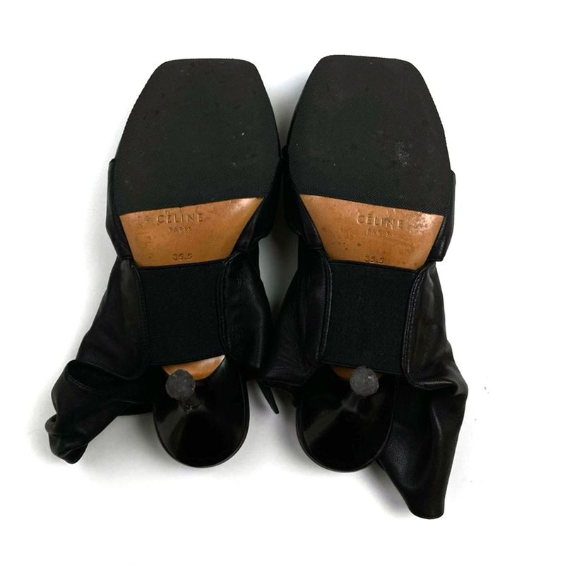 Celine by Phoebe Philo 18ss Wrap Buckles Ankle Boots Black 35.5