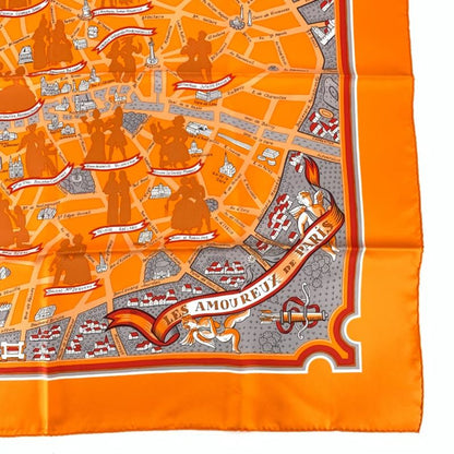 Hermes Scarf Carre 90 LES Amoureux DE Paris Lovers