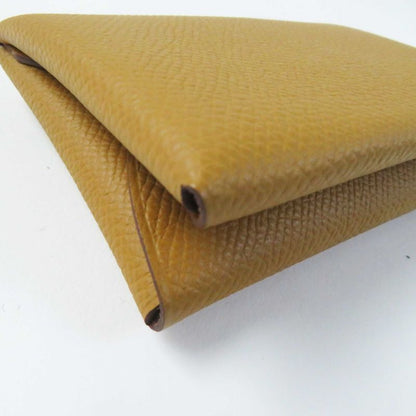 Hermes Calvi Duo Sesame Silver Hardware Vaux Epson Coin Case With Box Marked B