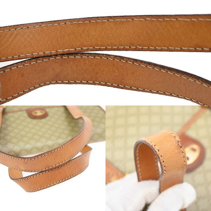 Celine Shoulder Bag Macadam Pattern Pvcleather Beige 64ka847