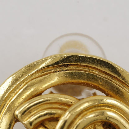 Chanel Coco Mark Vintage Gold Plated 96P Ladies 11.7g Earring