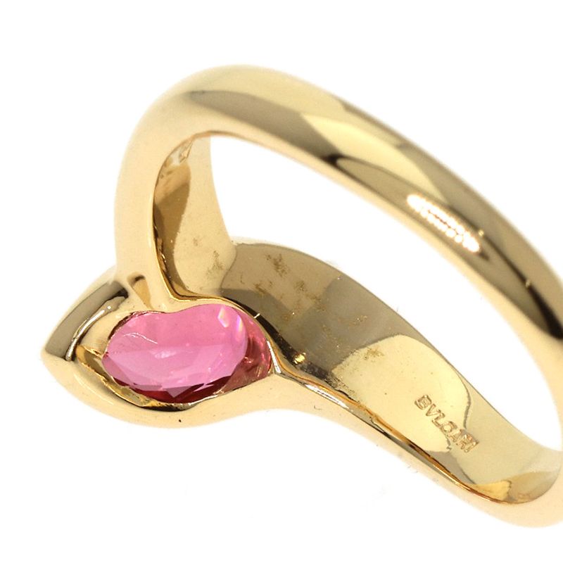 Bvlgari Bulgari Pink Tourmaline Ring - 18K Yellow Gold Ladies
