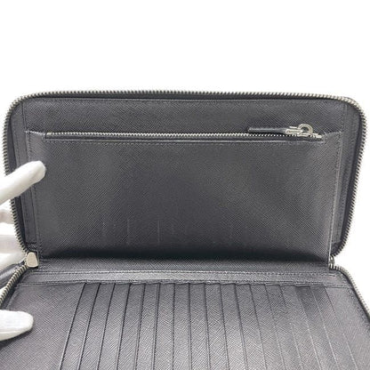Prada Round Zipper Long Wallet Black NERO 2ml220 Excellent Condition