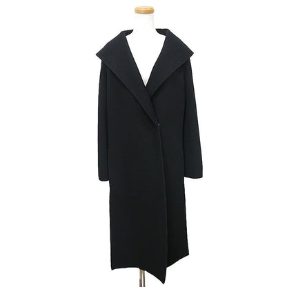 Fendi Long Coat Ff8835 A5HD Wool Black Size 36