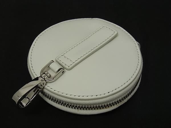 Prada Leather Coin Case Coin Purse Coin Purse Pouch Ladies Off-white