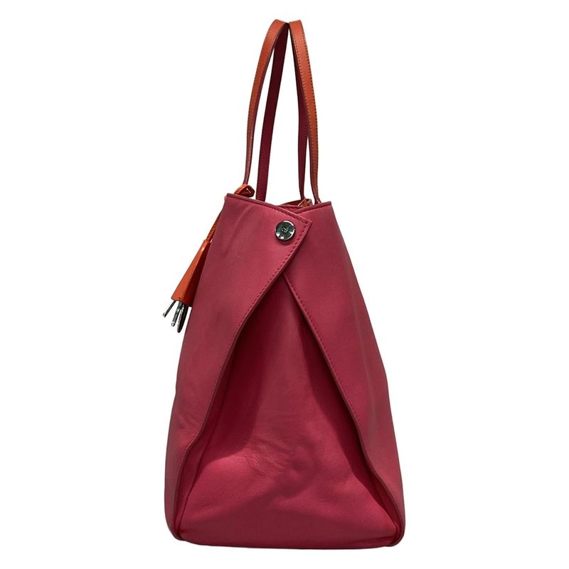 Dior/christian Dior Addict Tote Bag Pink And Orange Leather