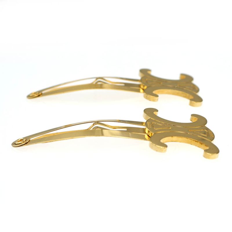 Celine Snap Hair Clip Set Of 2 46z656bsl 35OR Gold Color Hair Accessory
