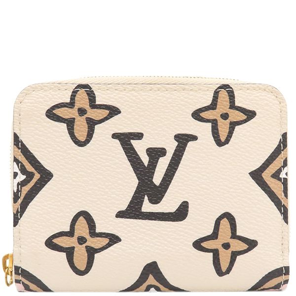 Louis Vuitton Coin Case Zippy Coin Purse Monogram Canvas Cream Gold Hardware