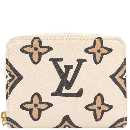 Louis Vuitton Coin Case Zippy Coin Purse Monogram Canvas Cream Gold Hardware