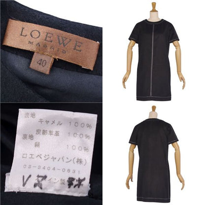 Loewe Dress Short Sleeves Short Sleeves Camel Lady
