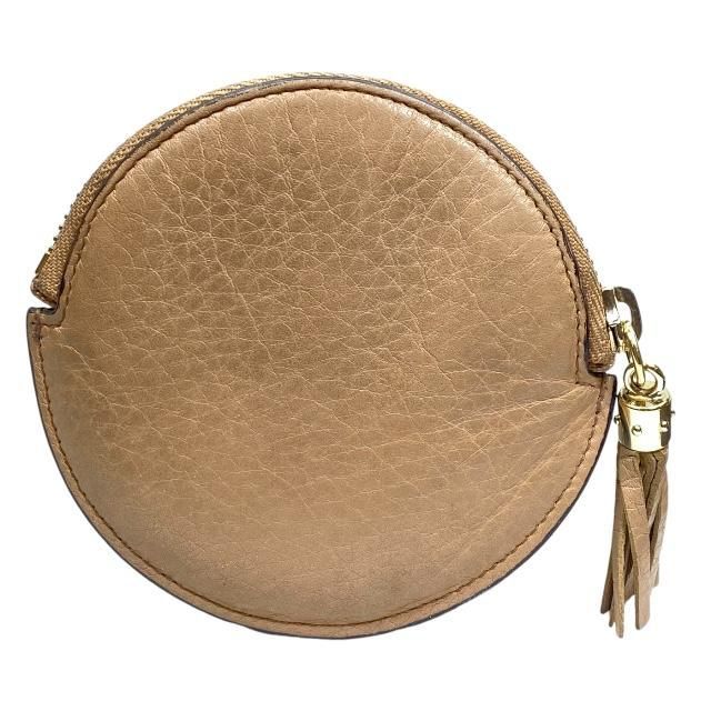 Gucci 337946 Soho Coin Case Coin Purse Mini Wallet Circle Shape Compact Leather