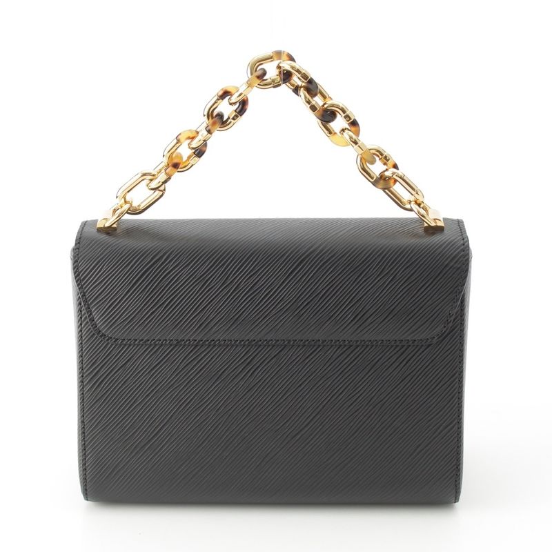 Louis Vuitton Twist MM Epi Chain LV Logo 2way Handbag M58715 Black
