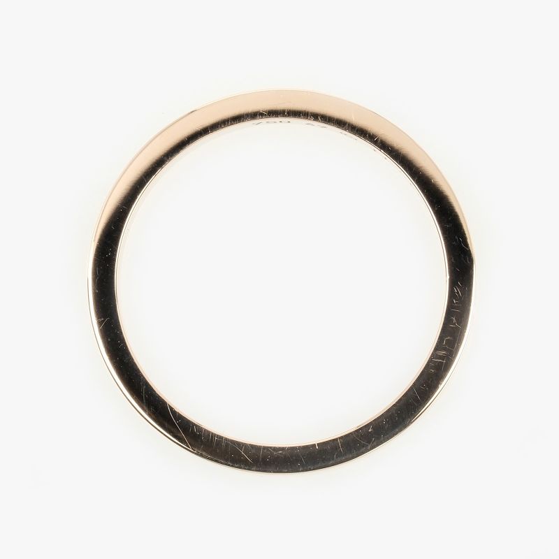 Cartier C Deux Engraved 18K Pink Gold And Diamonds Size 7 Ladies' 3.39g Ring