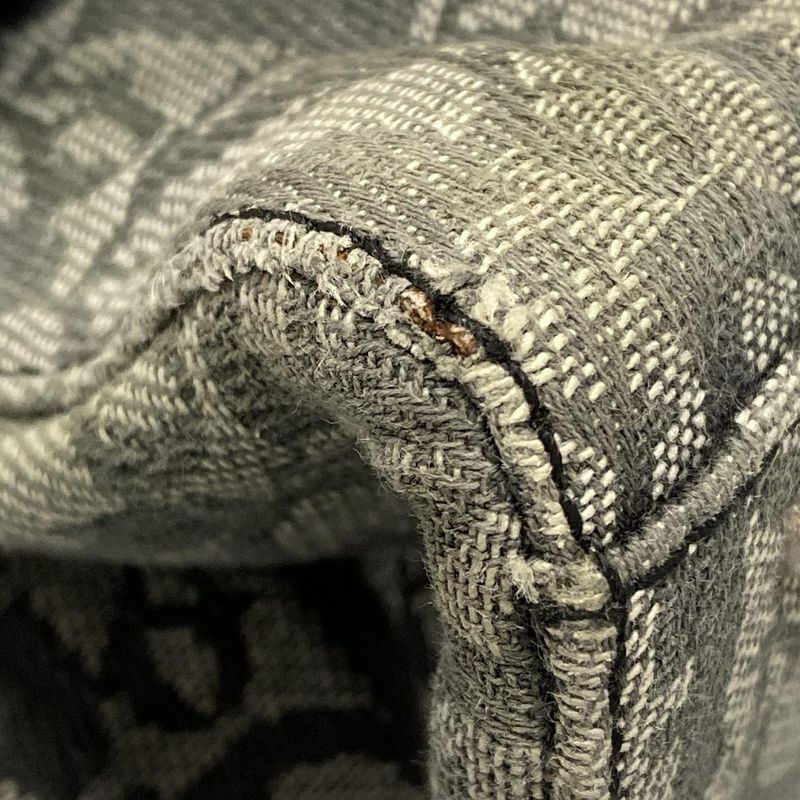 Dior/christian Dior Handbag Trotter Gray And Black Leather