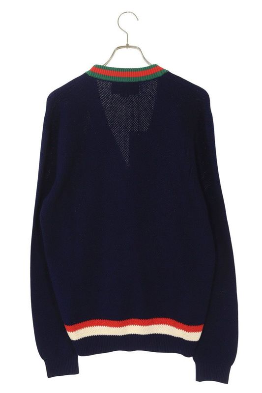 Gucci 752251 Xkc9o Cotton Cardigan With Logo Patch Men's S