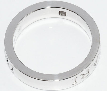 Bulgari Ring 18K White Gold Diamond 1p(004ct) Bzero1 Ring (double Logo Ring )