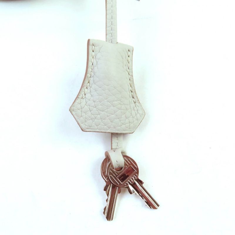 Hermes Bolide 31 Pearl Grey Taurillon Clemence Silver Hardware Handbag With