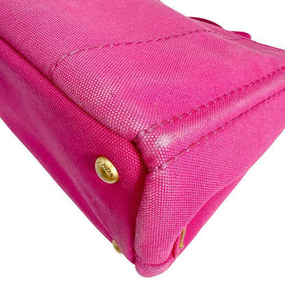Prada 1 Bg439 Canapa Handbag Mini Tote Bag Pink