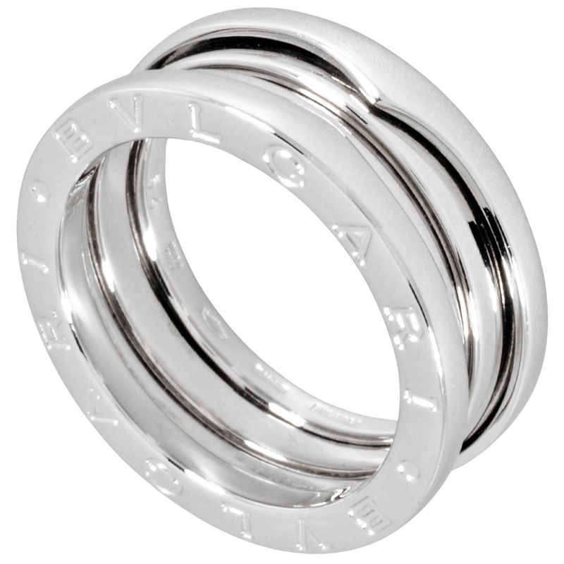 Bulgari Bvlgari B-zero1 2 Band Ring #54 18K White Gold 87g B-zero1