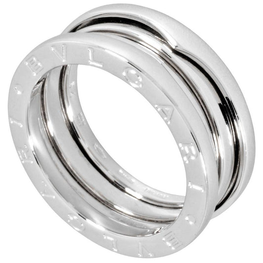 Bulgari Bvlgari B-zero1 2 Band Ring #54 18K White Gold 87g B-zero1